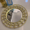 13 Inch New Design Round Decorate Charger plate With Mirror European and American Banquet Plate