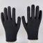 black polyester thread knitted PVC dot palm coated anti-slip safety work gloves