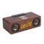 K1 Wood Bluetooth Lautsprecher Wecker mit kabellosem Ladeger?t, multifunktionaler Subwoofer für Computert Lautsprecher