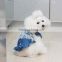 Summer jean with lace pet dog accessories pet clothes puppy clothes
