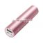 Pink 3200mAh power bank stick style battery pack for mobile phones