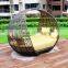 large round rattan wicker daybed outdoor lounge furniture                        
                                                Quality Choice