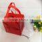 25cm x 25cm x 20cm PP non woven silver-red lamination lunch bag