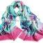 Winter 100%pure Australian Wool Fleece Flower Digital Printing Scarf Shawl Wraps Ladies