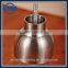 Brushed Stainless Steel Salt and Pepper Mill Shakers with Clear Acrylic Body