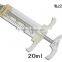 WJ202 TPX 20ml Unadjustable Plastic Steel Veterinary Syringe
