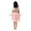 2016 Girls Summer Dress Child Dress Sleeveless with Silver Sequin Ruffle Lace Dress