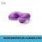 ECO - friendly 5 solid colors flocking inflatable neck pillow
