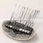 fashion gold plated beads metal hair combs vintage hair accessory