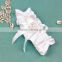 China Wholesale Fabric Elastic Wedding Garter With Butterfly Rhinestone Applique Center,White Bridal Garter