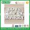 Wooden Word Letter Plaque Free Standing Personalised Wedding Home Gift Decor "&"