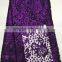Royal blue french lace cl60111 with ployeaster material fashionable design for African ladies
