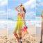 Fashion 2015 hot selling yellow lily sun-proof beach scarf