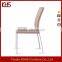 quality assurance leather covered metal base top grade chrome dining chair