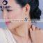 18k white gold 10mm tahiti real black pearl earrings for wholesale
