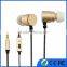 For Mobile Phone metal high fidelity In-ear Earphone With MIC