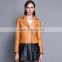 Xie Jin zipper short jacket lapel PU women's fashion 2015