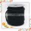 luxury folded edges 4mm black braided leather cord for necklaces