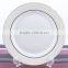 White embossed ceramic plate made in china,new bone china