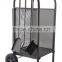Black Power Coated Iron Firewood Log Cart Log Trolley