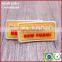 Fashion design private beauty accessories pvc label with white logo