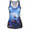 Women 3D Sky Graphic Printed Top Summer T-shirt Vest Camisole Tops