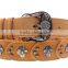 korea style fashion rivet diamante ladies and women all-match pigskin leather wide waist belt