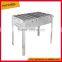 A728-B Black outdoor stainless steel foldable charcoal BBQ grill