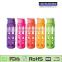 high quality borosilicate glass water bottle/travel drink bottle with low price and silicone sleeve