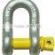 drop forged hardware alloy steel/carbon steel lifting hoist G210 D shape shackle(carbon steel)