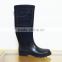 low heeled black sexy ladies over the knee boots with denim joint