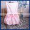 CH030D Angela Wedding fancy wedding ruffled taffeta light pink chair covers with flower