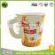disposable paper coffee cup with handle for hot beverage