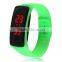 Sports style unisex silicone led light wristwatch electronic watch