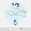 DEHENG black elegant embosed numbers wall clock