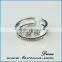 crystal Elegant Jewelry 18K rose Gold Crystal Party Wedding Wide Ring