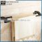 Customized Hotel Decorative Zinc Alloy ORB Bathroom Sanitary Items Wall Mounted Double Towel Bar