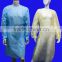 Disposable PP Non-Woven Isolation Gown with yellow color