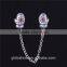 Lovely gloves Pure 925 Silver Safety Chain New Fashion Silver Charm Jewelry European Safety Chain Christmas Gift A007