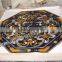 Black Hamdmade Square Pietra dura table top, Marble Inlay Table Top