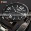 Mens Stainless Steel Military Quartz Male Analog Watch