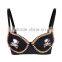 GaGa Womens Hot Sexy Gold Silver Tone Metallic Gathers Punk Spike Studs Rivet Bra Push Up Bra Stage Show