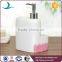 Elegant square ceramic wholesale soap dispenser with bird and flower decal