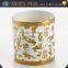 Golden Round Tealight Tea Light Candle Holder Cup Ceramic