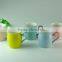 Stocked 350ml Colorful Glazed Ceramic Coffee Mug/cup With Special Handle Standard for Daily Use