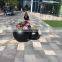 FO-186 Round shape fiberglass flower planter for decor