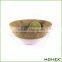 Bamboo Salad Bowl Snacks & Fruit Bowl with Pink Edge Homex BSCI/Factory