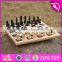 2017 New design children educational wooden international chess W11A053
