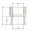 HIGH QUANLITY FEMALE COUPLING OF PVC DIN STANDARD FITTINGS FOR WATER SUPPLY