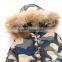 Bulk wholesale goose down outdoor jacket with hoodie